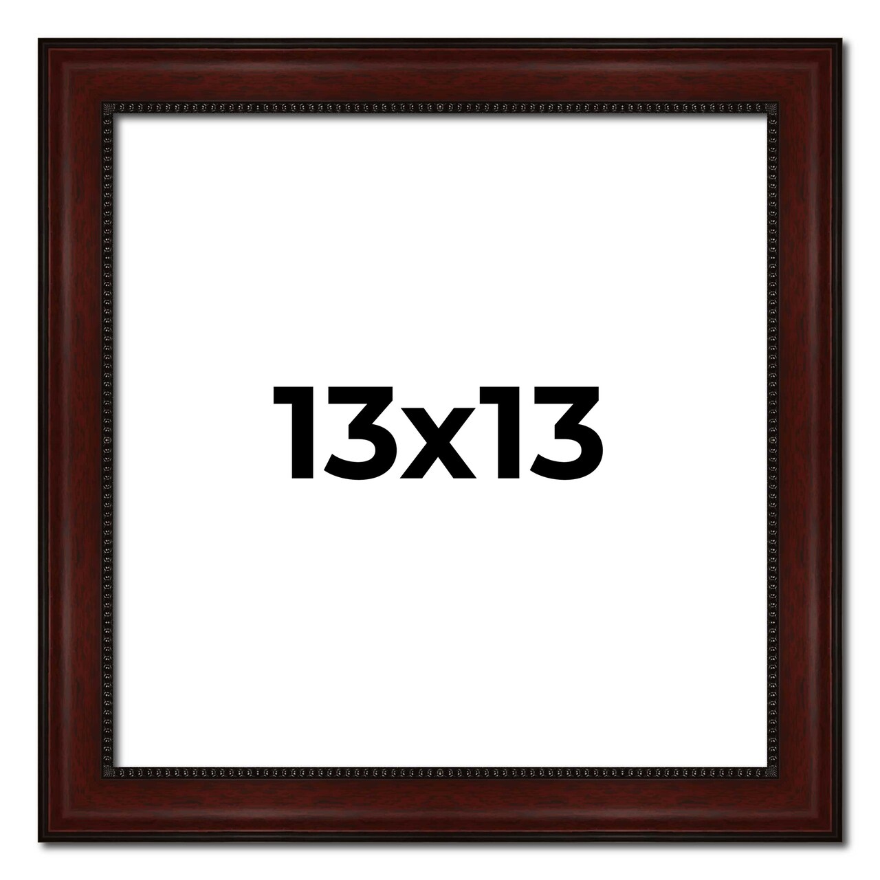 13x13 Distressed Brown Picture Frame - UV Acrylic, Foam Board Backing, Hanging Hardware